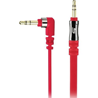 Scosche flatOUT 6 Auxiliary Audio Cable Red
