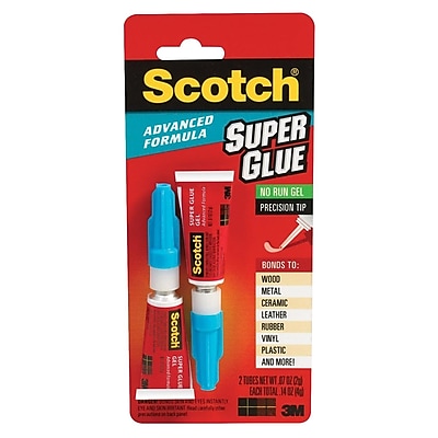 Scotch Advanced Formula Super Glue Gel 0.07 oz. 2 Pack AD122