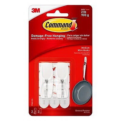 Command Medium Wire Toggle Hook White 17065 ES