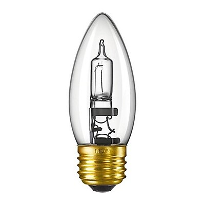 Philips 40 W Equivalent Blunt Tip Candle Halogen Light Bulb 6 Pack 424283