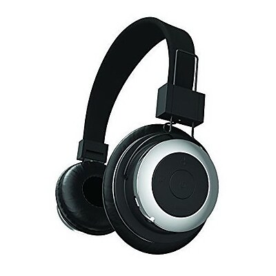 Tzumi 2688ST Bluetooth Stereo Over the Ear Headphone Black Silver