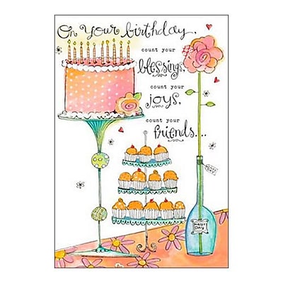 Hallmark Birthday Greeting Card On Your Birthday Count Your Blessings Count Your Joys Count You Friends 0250QUF3069