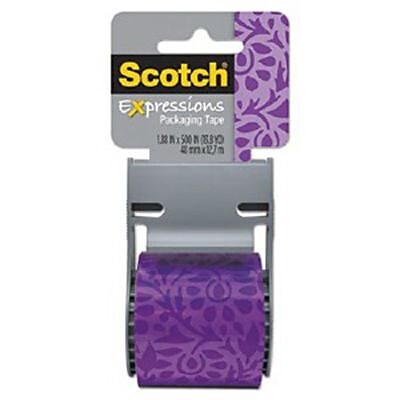 Scotch Decorative Shipping Packing Tape Stained Glass 1.88 x 13.8 Yd.