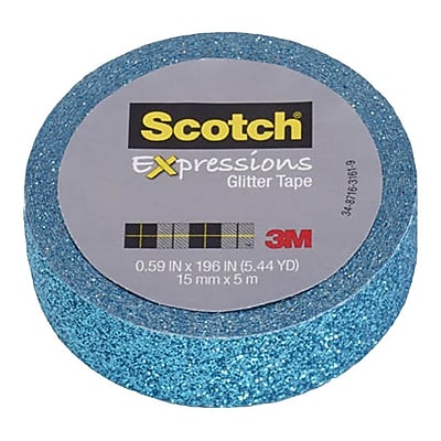 3M Scotch Expressions Glitter Tape 5.472 yds. Blue C514 BLU