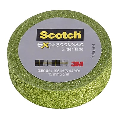 3M Scotch Expressions Glitter Tape 5.472 yds. Green C514 GRN