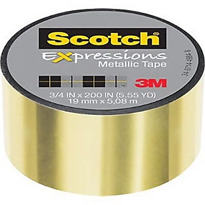 3M Scotch Expressions Metallic Tape 5.55 yds. Gold C414 GLD