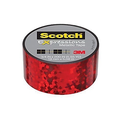 3M Scotch Expressions Metallic Tape 5.55 yds. Red C414 P2