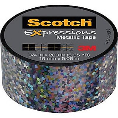 3M Scotch Expressions Metallic Tape 5.55 yds. Silver C414 P1