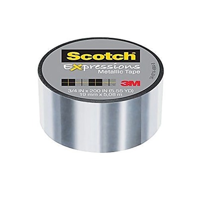 3M Scotch Expressions Metallic Tape 5.55 yds. Silver C414 SIL