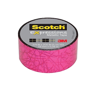 3M Scotch Expressions Metallic Tape 5.55 yds. Pink C414 P7