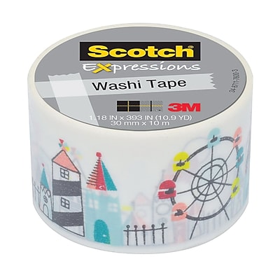 3M Scotch Expressions Washi Tape 10.9 yds. Carnival C316 P3011