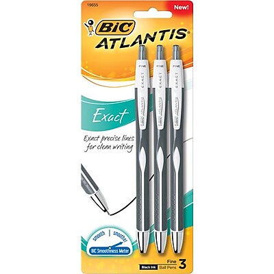 BIC Fine Ballpoint Pen 0.7mm Black 3 Pack VCGNP31 BLK