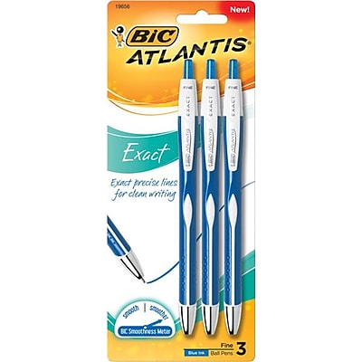 BIC Fine Ballpoint Pen 0.7mm Blue 3 Pack VCGNP31 BLU