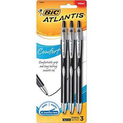 BIC Medium Ballpoint Pen 1.2mm Black 3 Pack VCGCP31BLK