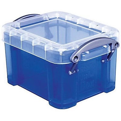 Really Useful 0.14 L Storage Box Transparent blue 0.14TB