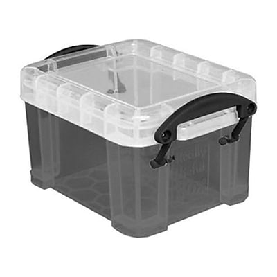 Really Useful 0.14 L Storage Box Transparent smoke 0.14TSMK