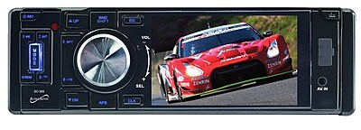 Supersonic SC 305 Car DVD Player with 3 1 2 LCD Display Black