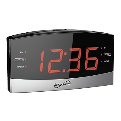 Supersonic Bluetooth Dual Alarm Clock Radio (sc-381bt)