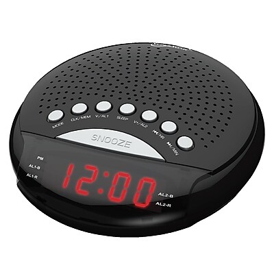 Supersonic Dual Alarm Clock Radio, 5.74 x 6.18 x 2.32 (sc-380)