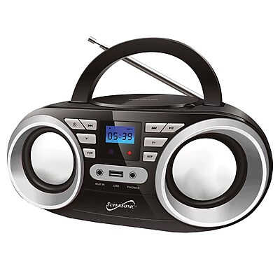 Supersonic Portable Audio System 100 240 V Black sc 506 bk