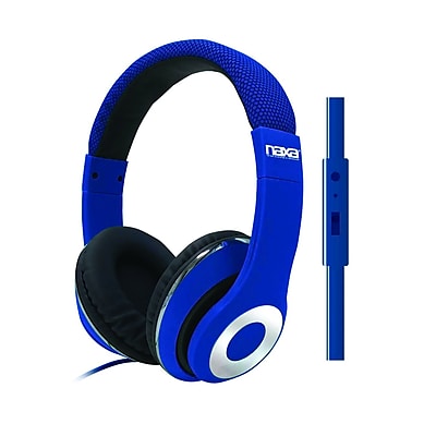 Naxa ne 943 blue Over Ear Headphones with Mic Blue