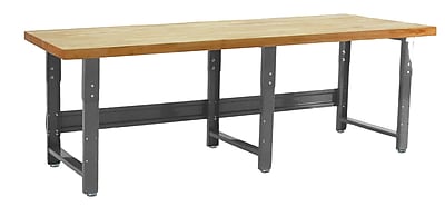 Bench Pro Roosevelt Height Adjustable Solid Maple Top Workbench; 36'' H x 96'' W x 24'' D