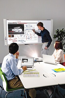 Plus Boards 2 Panel Capture Board Free Standing Reversible Interactive Whiteboard; 78