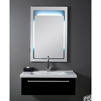 Iotti by Nameeks Fly 36'' Single Bathroom Vanity Set with Mirror; Glossy Black