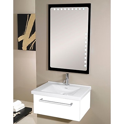 Iotti by Nameeks Fly 29'' Single Bathroom Vanity Set with Mirror; Glossy White