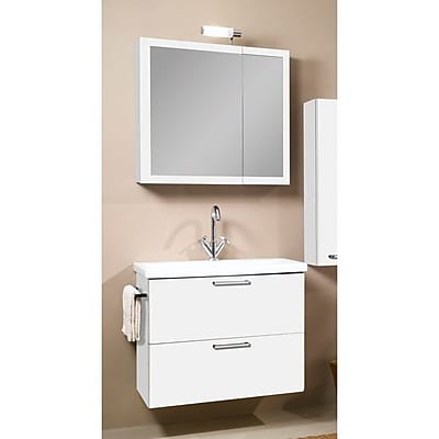 Iotti by Nameeks Luna 30'' Single Bathroom Vanity Set with Mirror; Glossy White