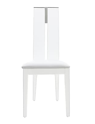 Sharelle Furnishings Avanti Side Chair Set of 2 ; White Lacquer
