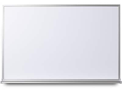 Everwhite Non Magnetic Narrow Aluminum Framed Wall Mounted Whiteboard; 4 H x 12 W