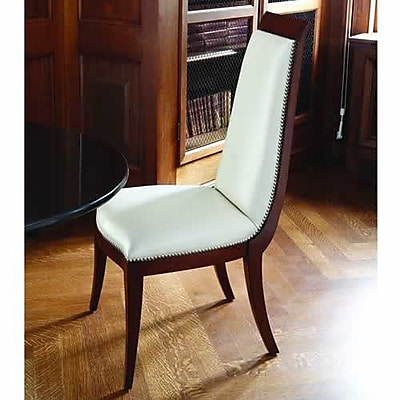 Global Views Elegant Deco Leather Parson Chair