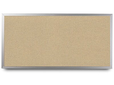 Everwhite Wide Aluminum Framed Cork Wall Mounted Bulletin Board; 4 H x 8 W