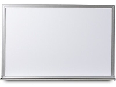 Everwhite Non Magnetic Wide Aluminum Framed Whiteboard; 4 H x 12 W