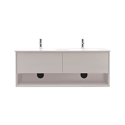 Avanity Sonoma 63'' Double Bathroom Vanity Set; Glossy white