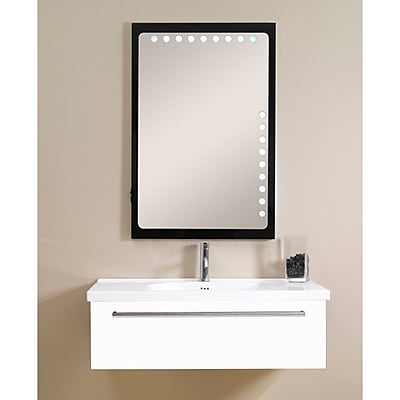 Iotti by Nameeks Fly 40'' Single Bathroom Vanity Set with Mirror; Glossy White