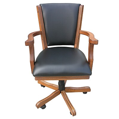 Hathaway Games Kingston Poker Arm Chair Set of 4 ; Antique Oak