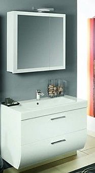 Iotti by Nameeks New Day 38'' Single Wall Mounted Bathroom Vanity Set with Mirror; Glossy White