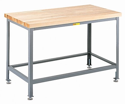 Little Giant USA Height Adjustable Butcher Block Top Workbench; 72'' W x 36'' D