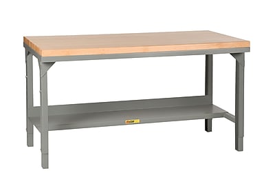 Little Giant USA Welded Steel Butcher Block Top Workbench; 42.75'' H x 72'' W x 36'' D