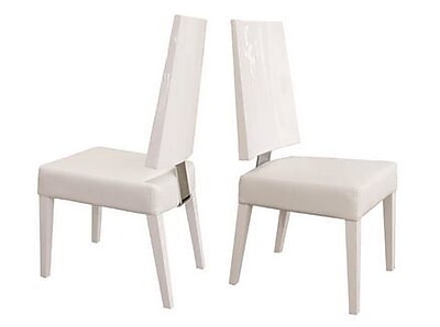 Sharelle Furnishings Rocco Side Chair Set of 2 ; White