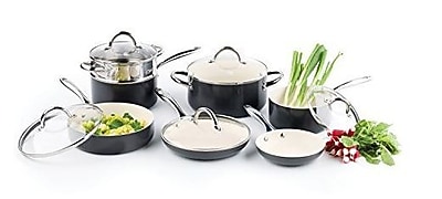 GreenPan Lima 3D I Love Cooking 12 Piece Hard Anodized Ceramic Non-Stick Cookware Set