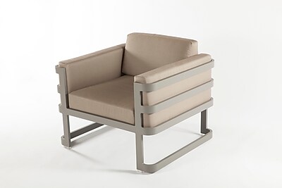 Control Brand Sunbrella Patras Lounge Chair Taupe Grey FCC3510GREY