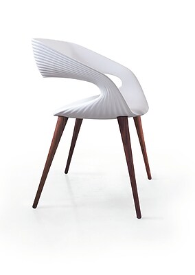 Bellini Modern Living Shape Arm Chair; White