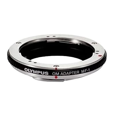 Olympus MF-1 OM to Four Thirds Lens Adapter for E-1\/E-410 Digital SLR Cameras, Black\/Silver