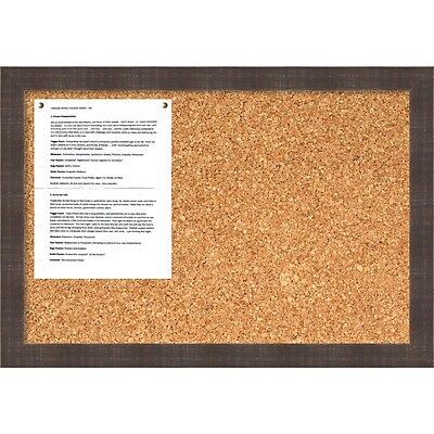 Whiskey Brown Rustic Cork Board Medium Message Board 26 x 18 inch DSW1418339