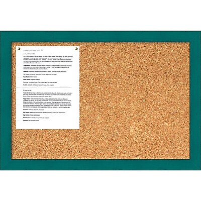 French Teal Rustic Cork Board Medium Message Board 26 x 18 inch DSW1418340