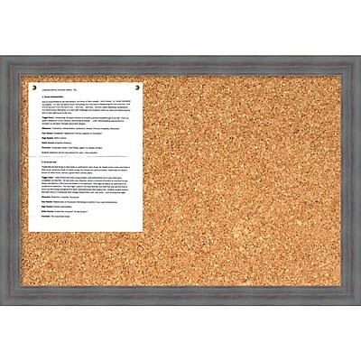 Dixie Grey Rustic Cork Board Medium Message Board 26 x 18 inch DSW1418342