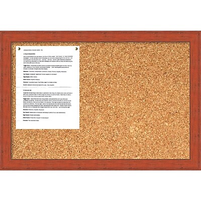 Bourbon Orange Rustic Cork Board Medium Message Board 26 x 18 inch DSW1418343